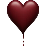 dark red heart  sticker