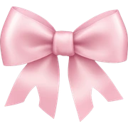 light pink ribbon bow sticker