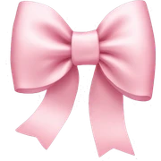 light pink ribbon bow sticker