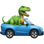 Dinosaur in a car sticker