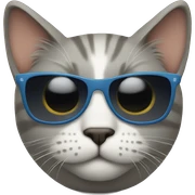 Cat with sunglasses sticker