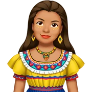 Person with Colombian topical dress sticker