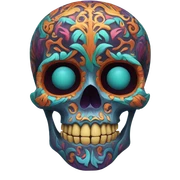 Bombastic skull sticker