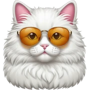 Cat with sunglasses sticker