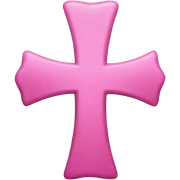 Pink cross sticker