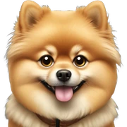Pomeranian wearing vest sticker