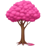 Pink tree sticker