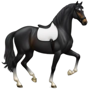 black dressage horse  sticker