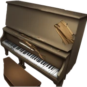 broken piano sticker