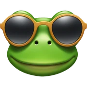 Frog with sunglasses  sticker