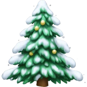 christmas tree with snow sticker