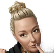 blonde girl with jewelry portrait sticker