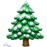 christmas tree with snow sticker