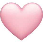 light pink heart sticker