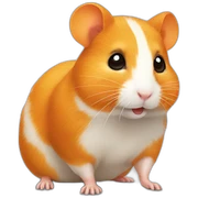 Orange hamster  sticker