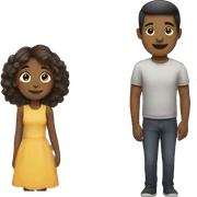 Girl with man sticker