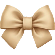 Beige bow sticker