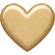 Beige glitter heart sticker