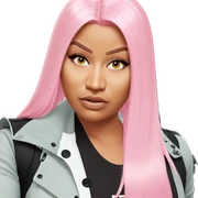 girl with pink hair portrait sticker