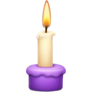 light purple candle sticker