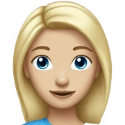 girl with blonde hair and blue eyes  sticker