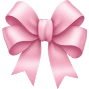 light pink ribbon bow sticker