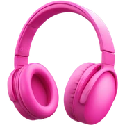 Pink headphones sticker