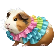 Guinea pig wearing dress sticker
