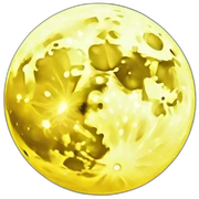 yellow moon sticker
