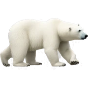 Realistic polar bear side body sticker