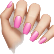 pink manicure sticker