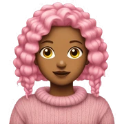 girls in sweaters with accessories and pink hair  sticker