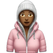 woman, cold, clothes sticker