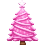 Pink Christmas tree sticker