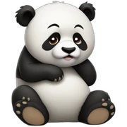 Exhausted panda sticker
