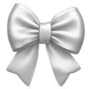 white satin bow sticker