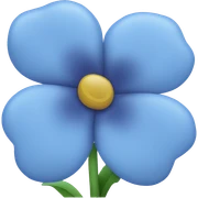 Blue flower sticker