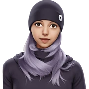 girl with black eyes sticker