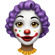 Clown girl with lips sticker