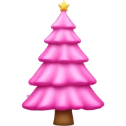 Pink Christmas tree sticker