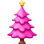 Pink Christmas tree sticker