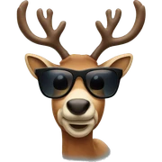 Reindeer with sunglasses  sticker