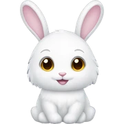 Angel bunny sticker