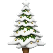 White Christmas tree sticker