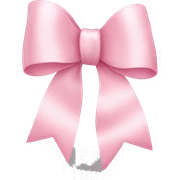 light pink ribbon bow sticker