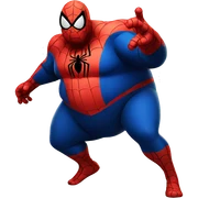Fat fat fat spiderman sticker