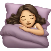 Brunette girl sleeping sticker