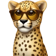 cheetah with sunglassss  sticker