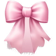 light pink ribbon bow sticker