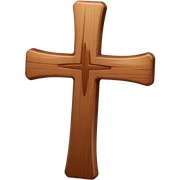 A smooth Wooden cross  sticker